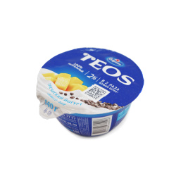 Йогурт Греческий 2% (манго-чиа) в пласт/стак бзмж 140 г /САВУШКИН ПРОДУКТ ТМ/
